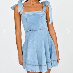NWT Leslie Blue Denim Mini Dress